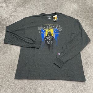 Champion Star Wars Graphic T-Shirt Mens XL Dark Gray Long Sleeve Crew Neck NWT
